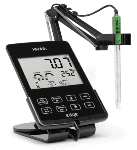 HANNA INSTRUMENTS EDGE MULTIPARAMETER PH METER HI2020 on bench stand in Nigeria
