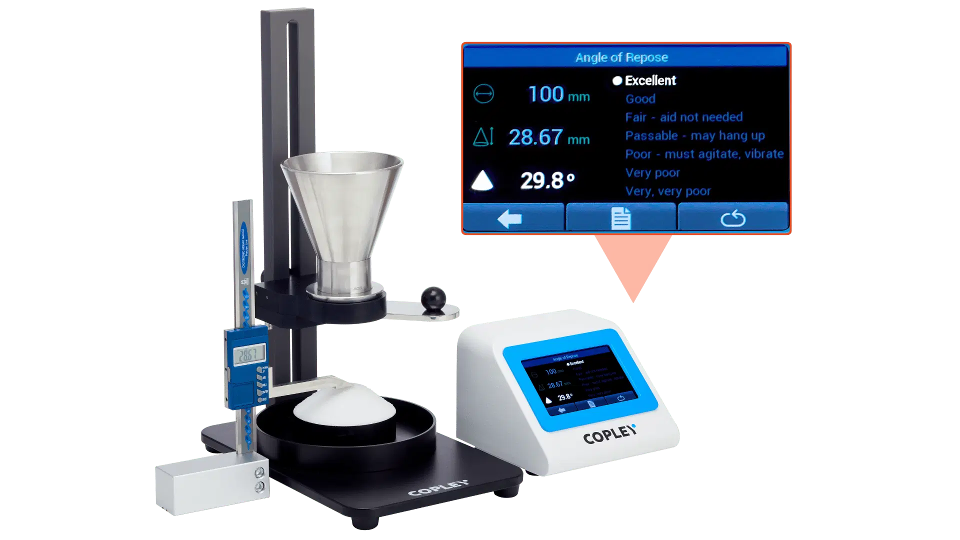 Copley Scientific PTA 100i Powder Testing Assistant for pharmaceutical laboratories