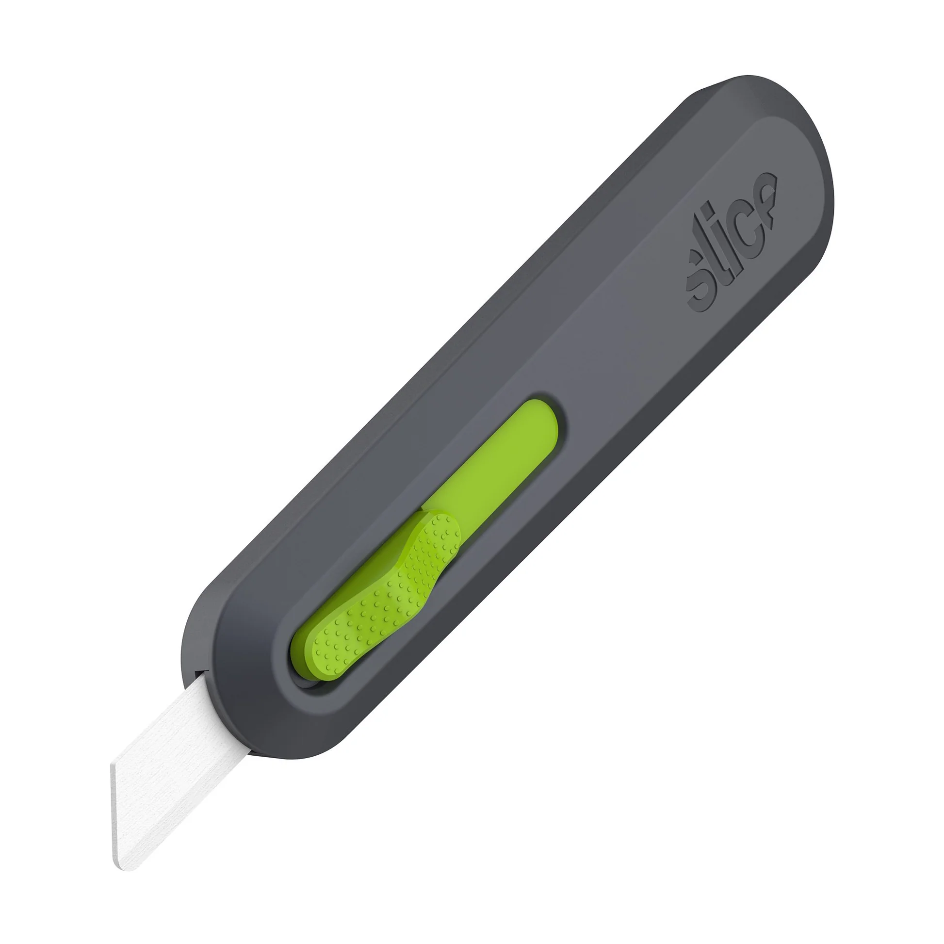 Slice 10554 black and green auto-retractable utility knife with ceramic safety blade